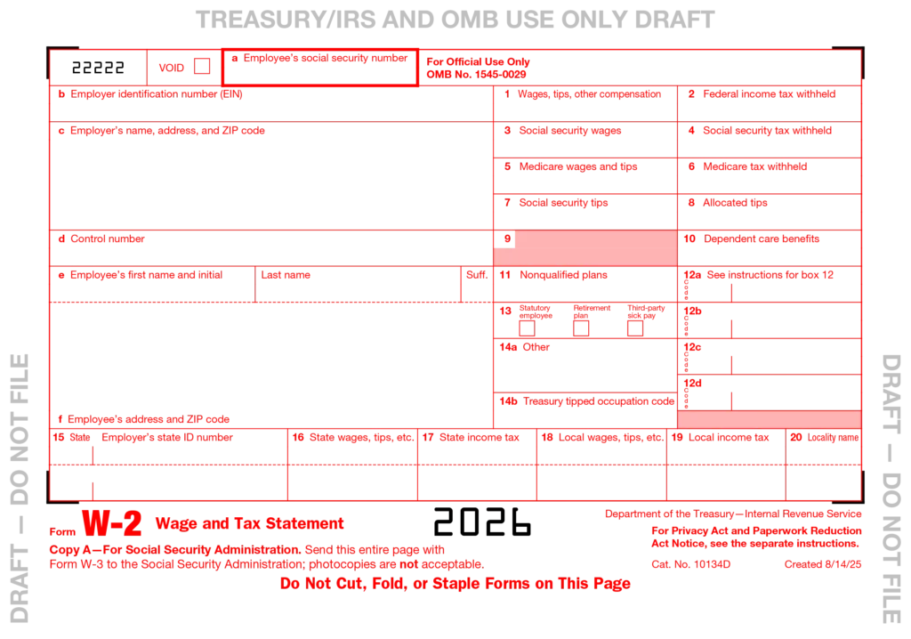 Picture of Form W-2